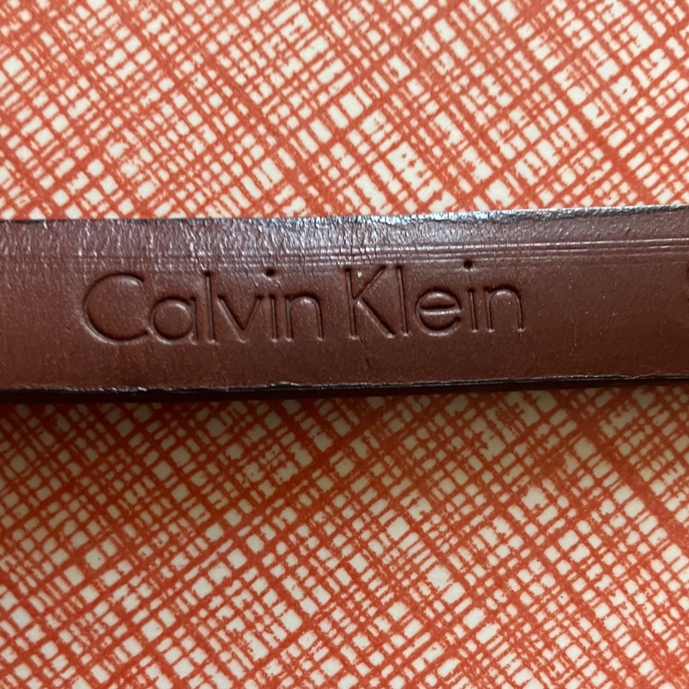 Vintage 90s Calvin Klein Black Leather Belt size small - Picture 3 of 12